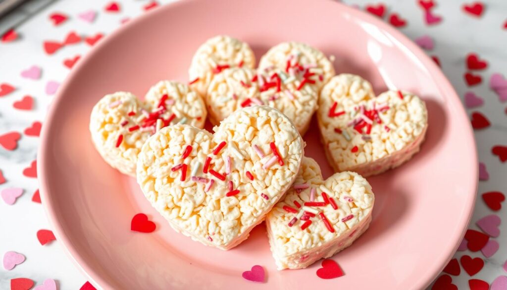 🍚💝 A childhood favorite with a Valentine’s twist! These heart-shaped Rice Krispie treats are soft, gooey, and easy to make. Add pink food coloring and sprinkles for an extra festive touch. Pin this for a fun, no-bake treat!

