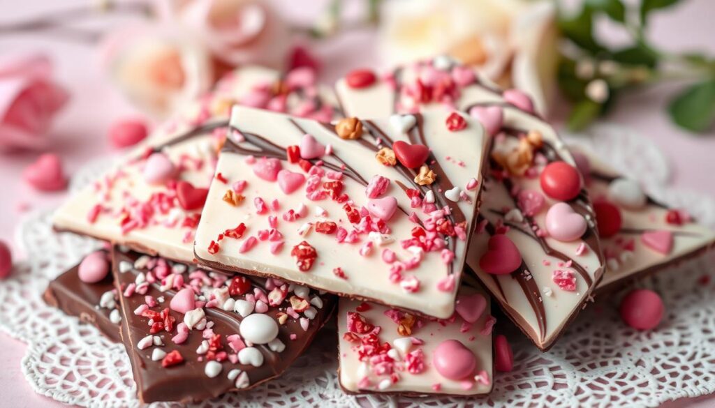 🍫💗 Create your own festive chocolate bark with colorful swirls and fun toppings! This no-bake treat is easy, customizable, and perfect for Valentine’s Day. Break it into pieces and share the love! Pin this for a super easy holiday treat!

