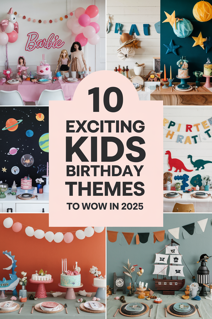 Discover 10 exciting kids birthday party themes for 2025, including Barbie, space, and pirate celebrations.