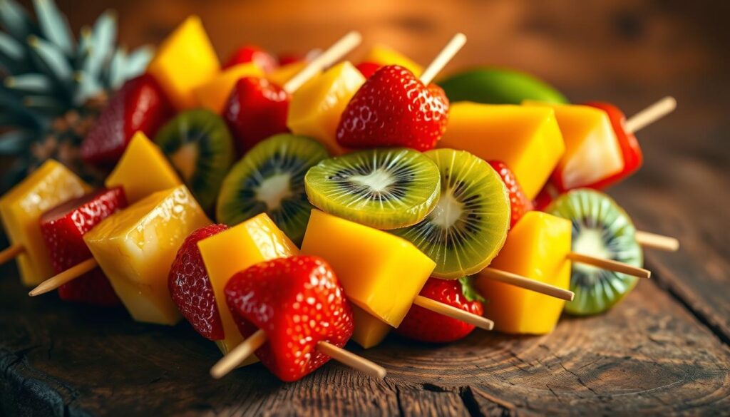 Add a fresh and fruity touch to your Super Bowl spread with vibrant fruit skewers! 🌈🍏 Stack your favorite fruits like grapes, strawberries, and pineapple for a refreshing bite. Drizzle with honey or yogurt for a sweet twist. Healthy, delicious, and party-ready! 🏈🥗

