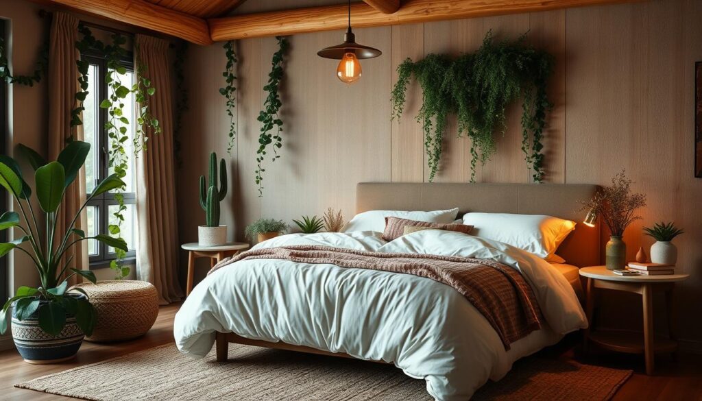 🌿 Bring nature indoors with plants, wooden accents, and earthy tones! Greenery like lavender or jasmine can boost relaxation and create a fresh atmosphere. Natural materials add warmth and texture, making your bedroom feel like a serene escape. A touch of nature can turn any space into a peaceful retreat! 🍃

