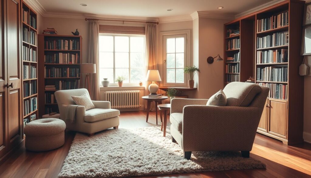 📖 Create a cozy nook perfect for reading, relaxing, or sipping tea! A comfy chair, soft pillows, and a warm blanket can make a quiet corner extra inviting. Adding soft lighting and a personal touch makes it even more special. Unwind in your cozy little sanctuary! ☕

