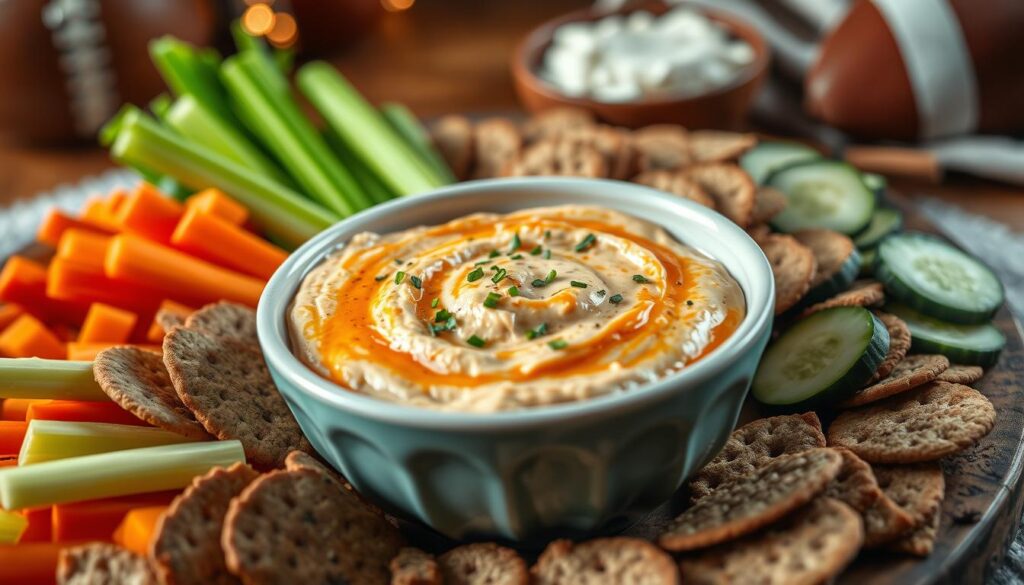 Energize your game day with this creamy Greek yogurt buffalo chicken dip. Low in calories but big on flavor, it’s sure to be a hit at your Super Bowl party!
