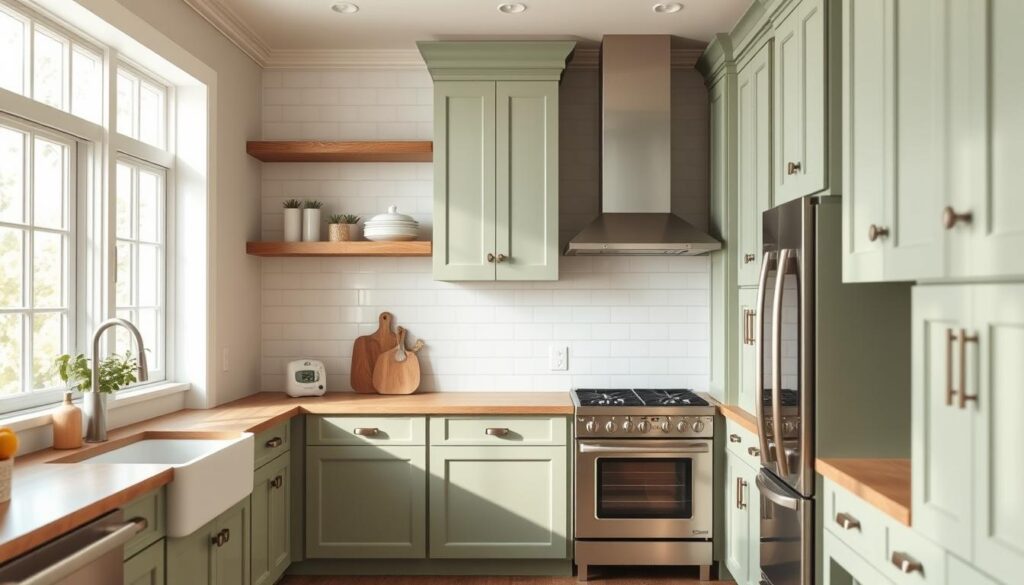 sage green cabinets