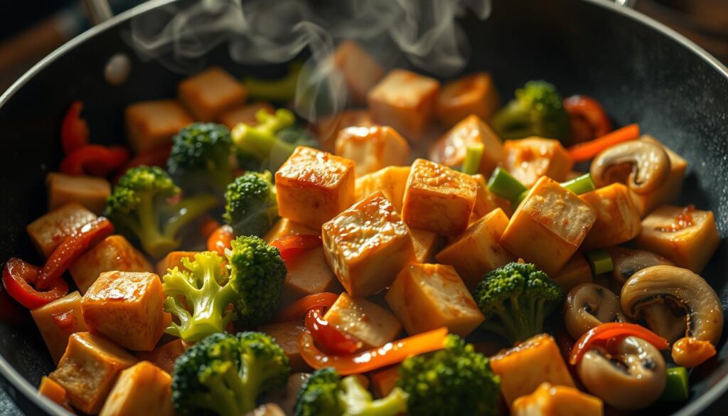 stir-fried tofu and vegetables