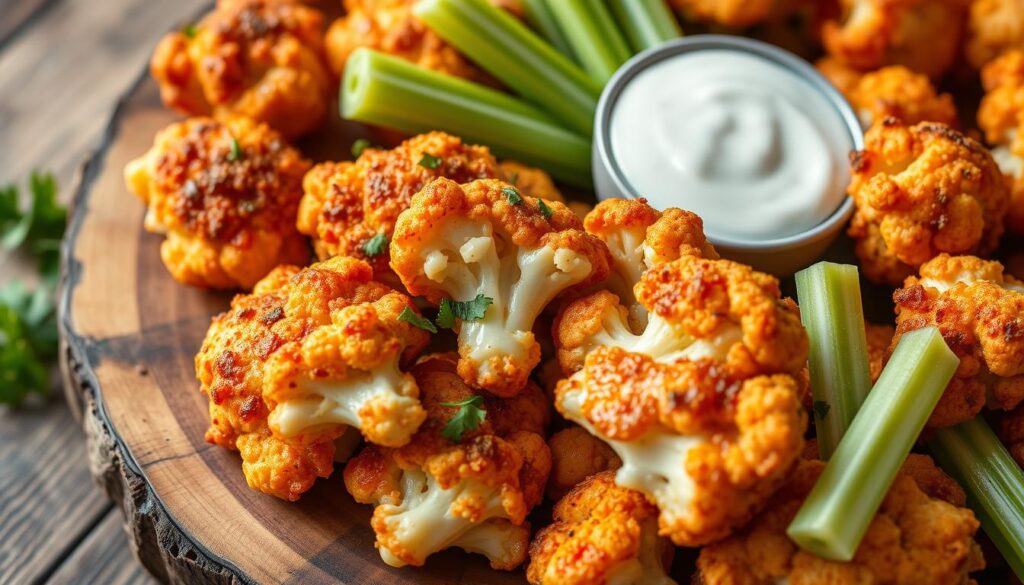 Enjoy the game with these spicy cauliflower buffalo "wings" that offer the hot wing experience without the guilt. Perfect for vegetarians and calorie counters alike!
