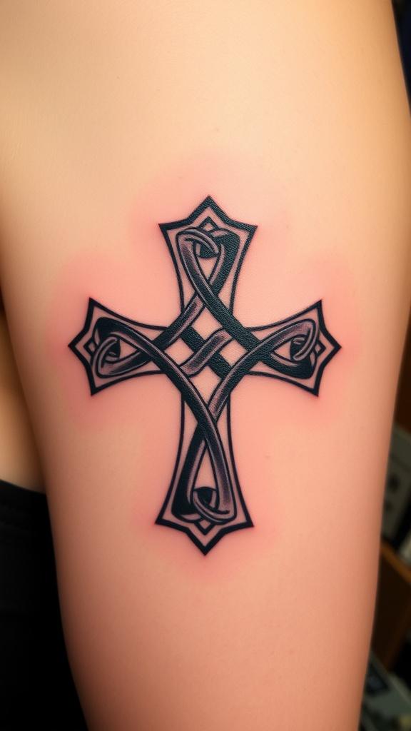 Celtic Cross tattoo on the arm