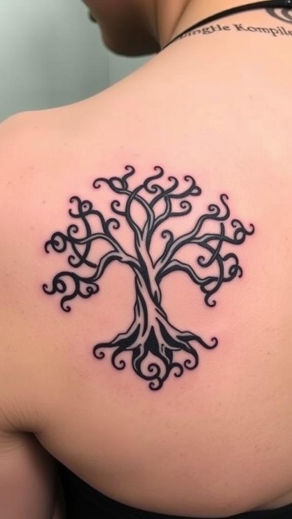 Celtic Tree of Life tattoo on the shoulder